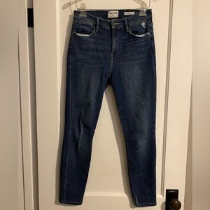 Frame Denim Le High Dark Blue Skinny Jeans Size 29